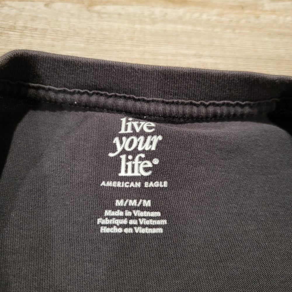 American Eagle Outfitters Live Your Life Graphic Tee Shirt Mens Size Medium - Picture 4 of 7
